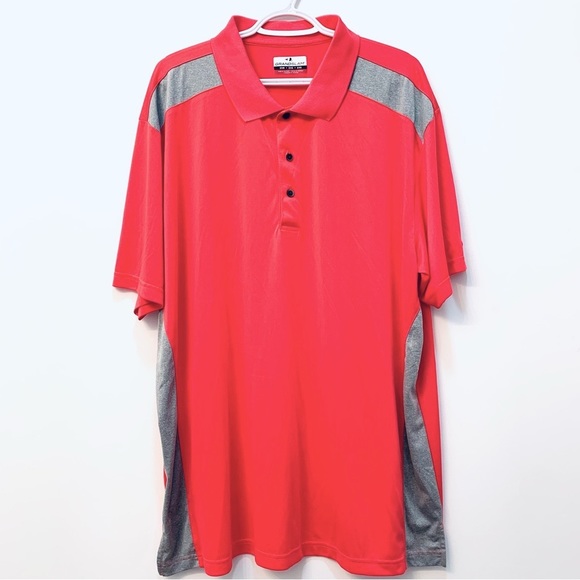 Grand Slam Other - Grand Slam Golf Polo Performance Shirt Mens 2XB Pink Gray Short Sleeve Collared